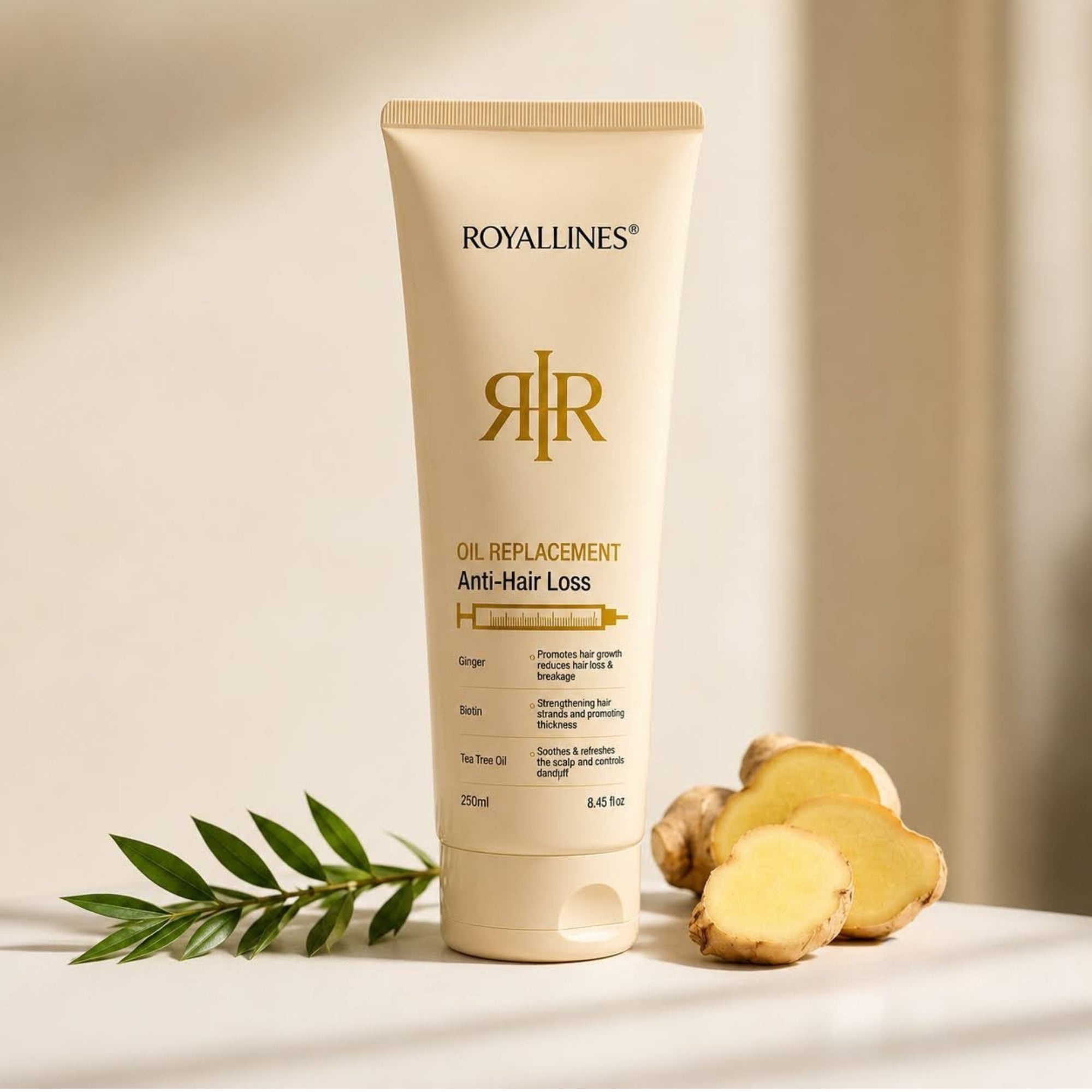 ROYAL LINES Anti Hair Loss Treatment | Biotin & Ginger Formula 250ml