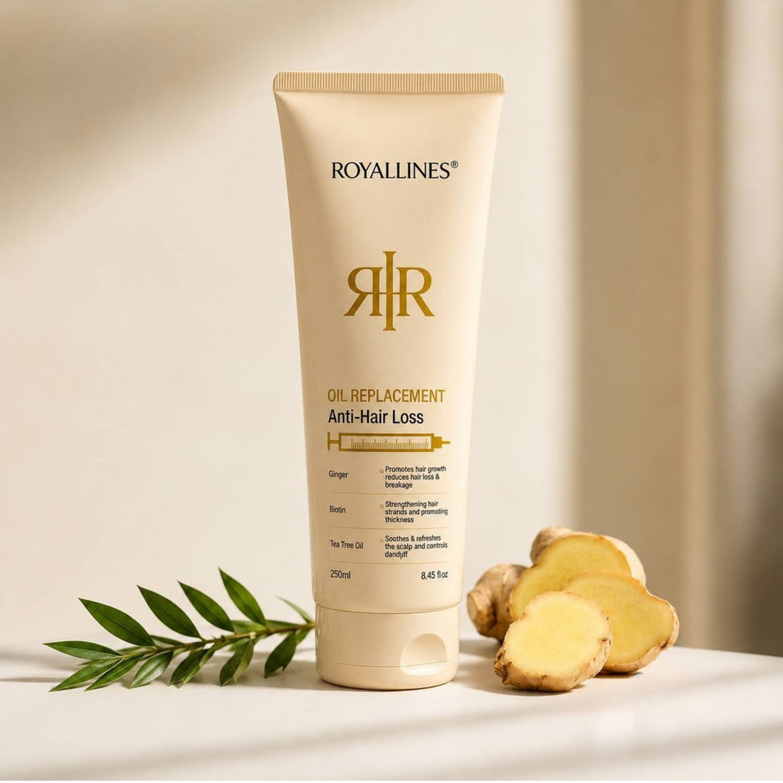 ROYAL LINES Anti Hair Loss Treatment | Biotin & Ginger Formula 250ml