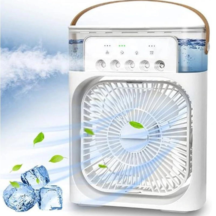 Ice Cooling Mini Air Cooler Fan | مروحة تبريد محمولة وهواء بارد ومنعش