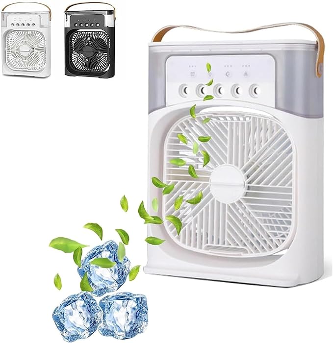 Ice Cooling Fan Mini Air Cooler – USB Portable Mist Fan for Room & Office KSA