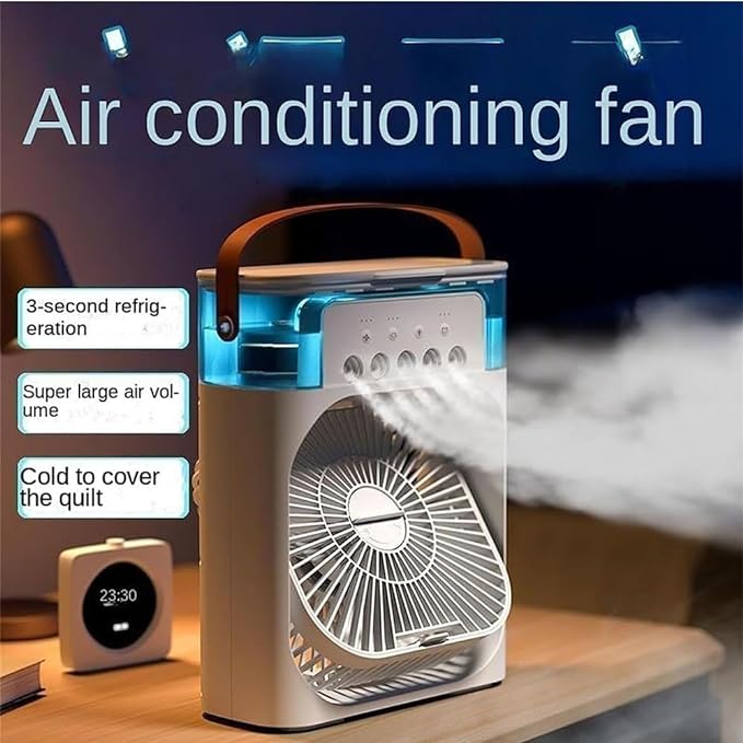 Ice Cooling Fan Mini Air Cooler – USB Portable Mist Fan for Room & Office KSA