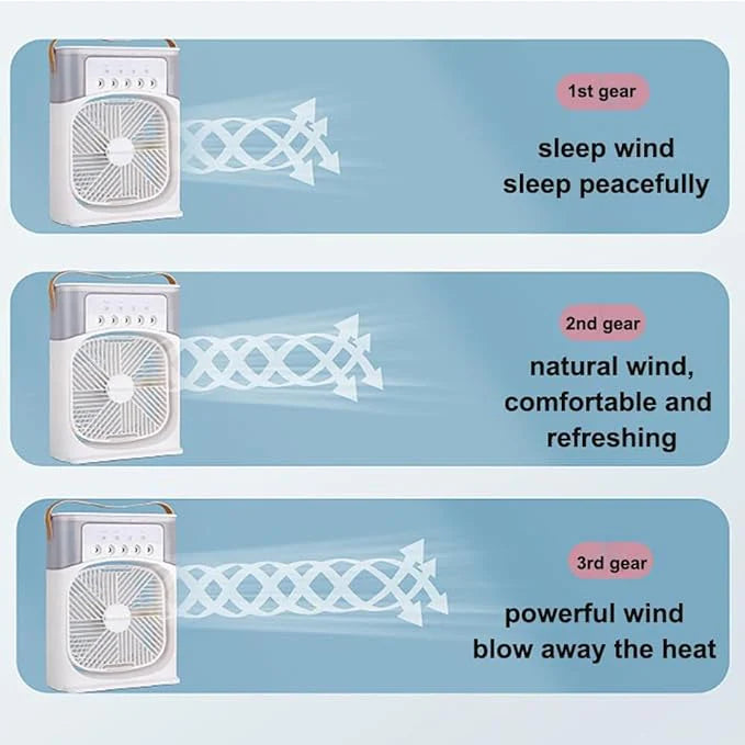 Ice Cooling Fan Mini Air Cooler – USB Portable Mist Fan for Room & Office KSA